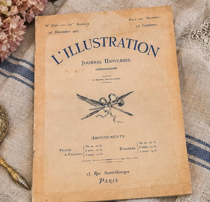 Antique French L’Illustration Magazine 1911-1914, WWI Era French Ephemera