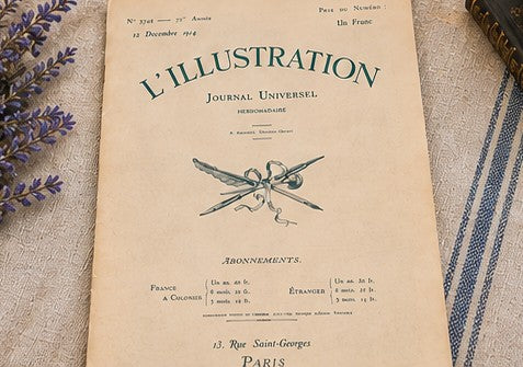 Antique French L’Illustration Magazine 1911-1914, WWI Era French Ephemera