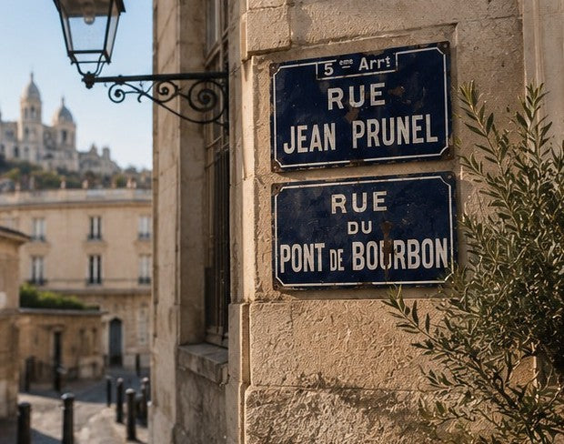 LARGE Authentic French Street Sign — Rue du Pont de Bourbon, Marseille — 18″ × 11″