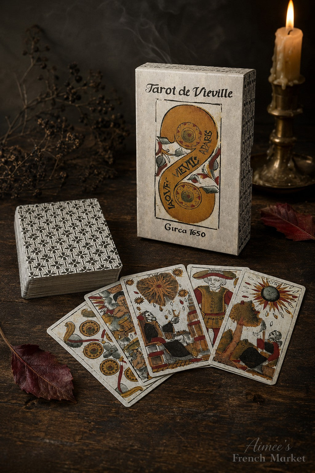 Reproduction French Tarot de Viéville Cards – C. 1650 Historic Parisian Tarot Deck