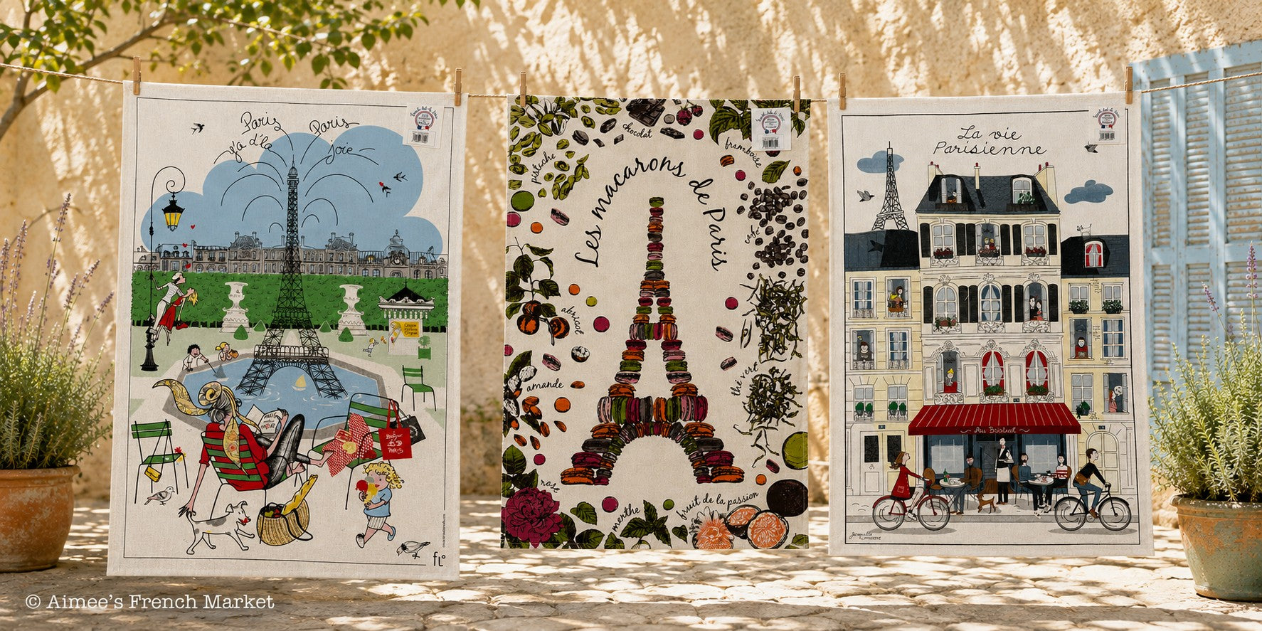 Paris Tea Towels - Made in France by Torchons & Bouchons