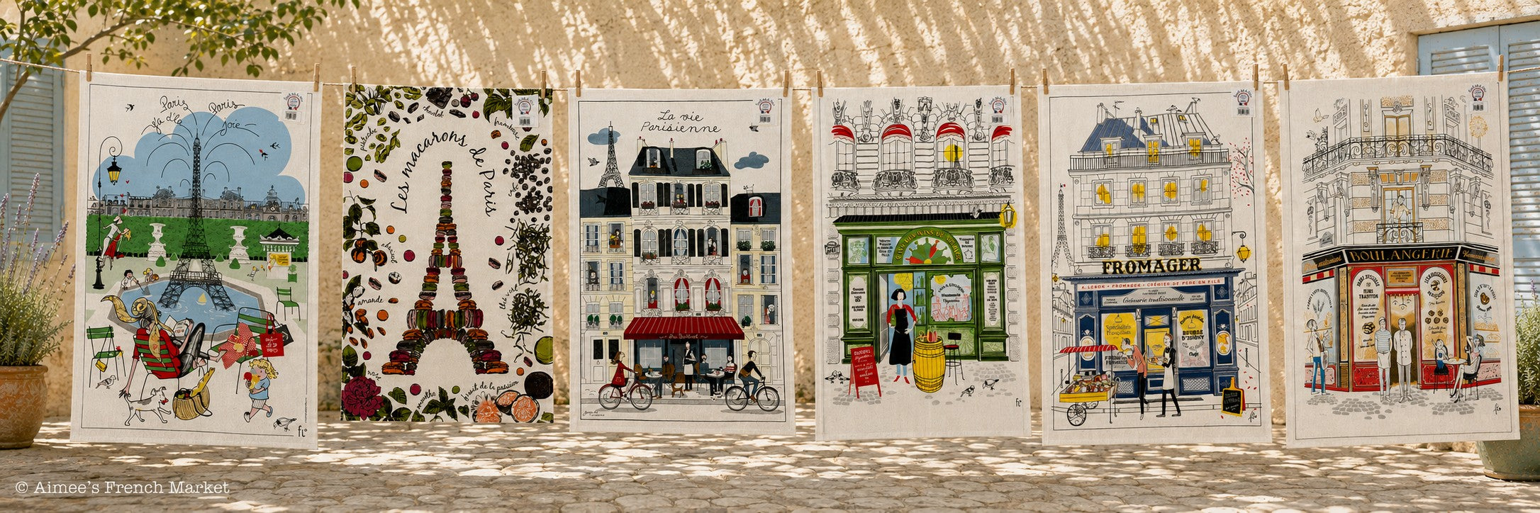 Paris Tea Towels - Made in France by Torchons & Bouchons