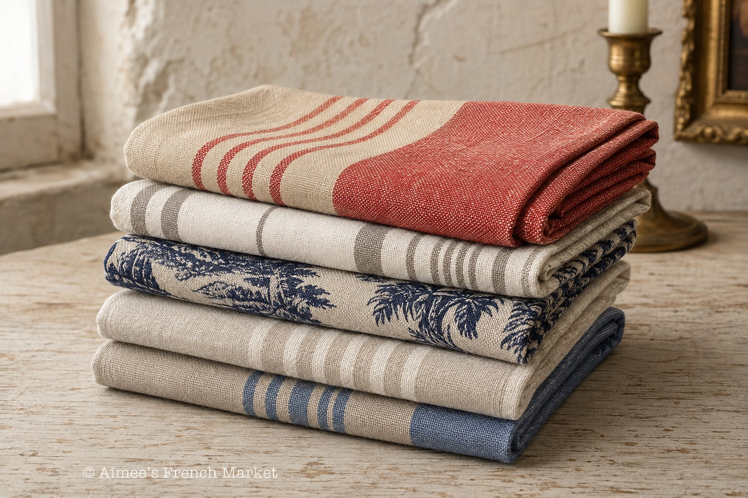 Handmade in Provence, French Linen Kitchen Towels, Authentic French Gift