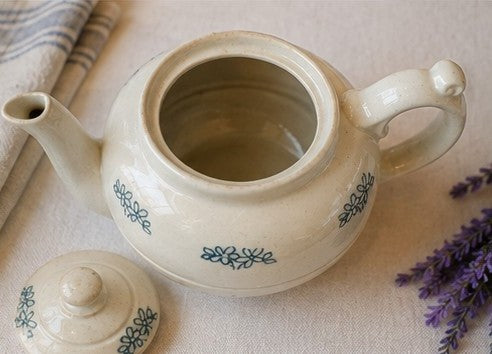 Antique French Saint-Uze Terre d’Acier Teapot, circa 1900–1920
