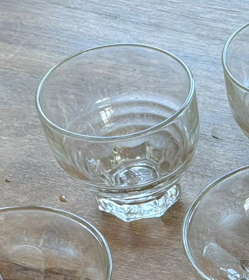 Vintage French Glass Ice Cream Dishes, Set of 7 — A Little Café Style for Dessert